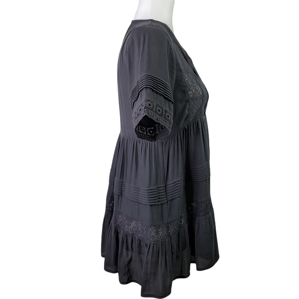SOLD ~ MAEVE FLOWY TIERED LACE CUTOUT TUNIC TOP ~ XS - Picture 7 of 13